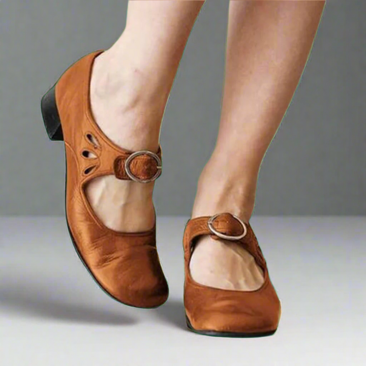 Gio™ - Orthopedische leren sandalen met een comfortabele sleehak