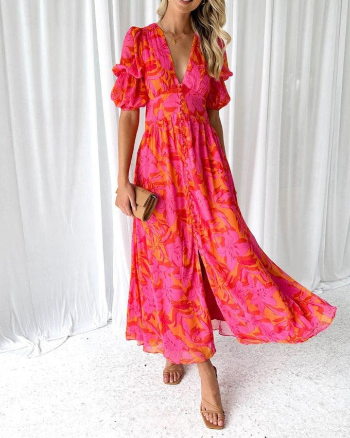 DERANA | Lente-jurk in Roze Rood