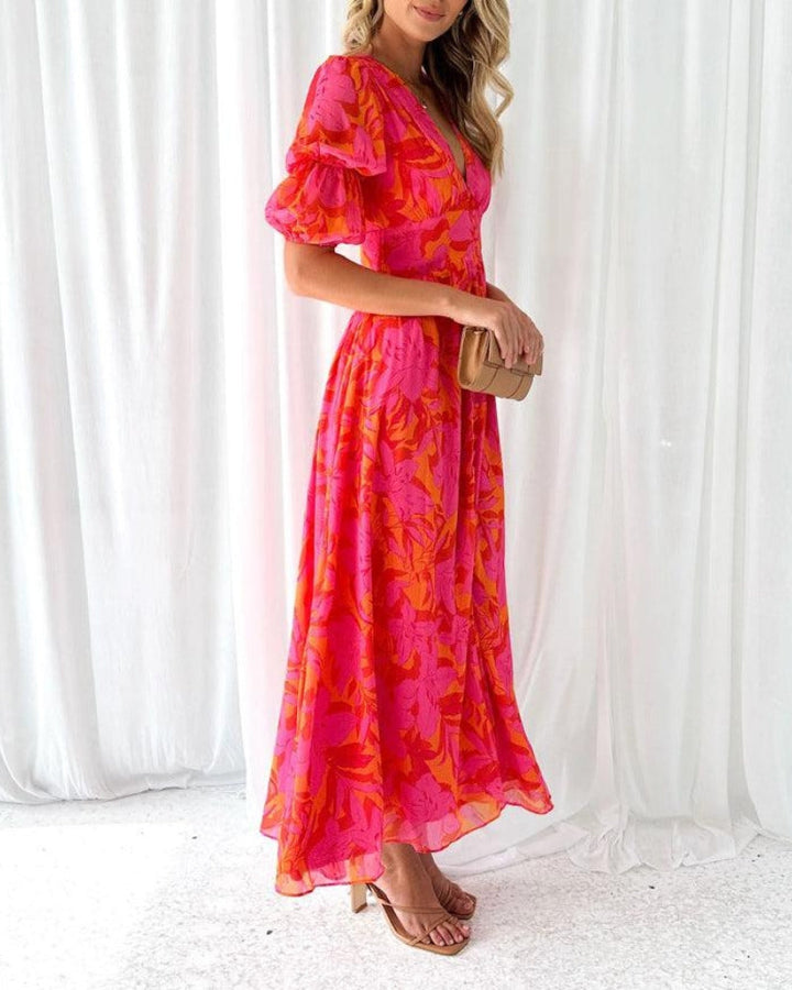 DERANA | Lente-jurk in Roze Rood