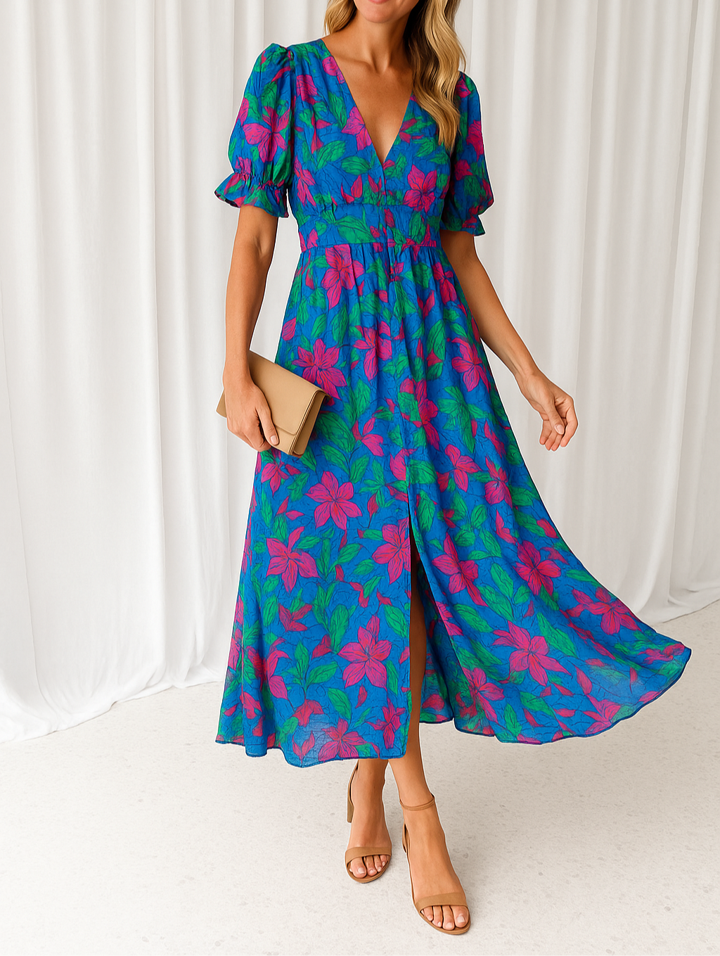 DERANA | Lente-jurk in Roze Rood